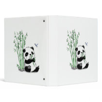 Panda Eating Bamboo Binder