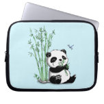 Panda Eating Bamboo Computer Sleeve