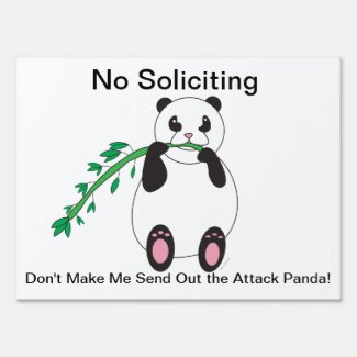 Panda Eating Bamboo Customizable Yard Sign