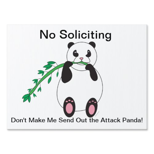 Panda Eating Bamboo Customizable Yard Sign