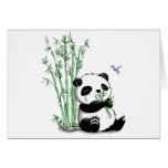 Panda Eating Bamboo Greeting Card