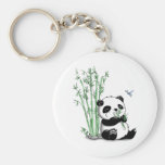 Panda Eating Bamboo Key Chains