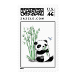 Panda Eating Bamboo Postage Stamp