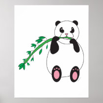 Panda Eating Bamboo Poster
