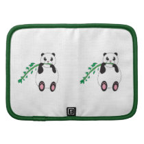 Panda Eating Bamboo Rickshaw Folio Organizers