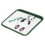Panda Eating Bamboo Rickshaw Sleeve iPad Sleeve