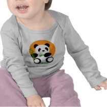 Panda eating bamboo shirt