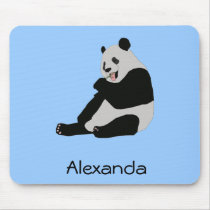 Panda Eating Mouse Pad