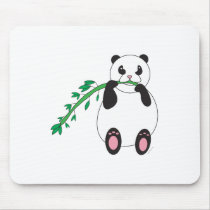 Panda Eats a Tasty Treat Mouse Pads