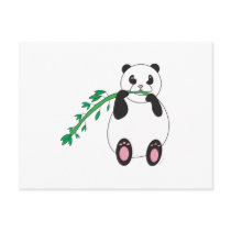 Panda Eats a Tasty Treat Post Card