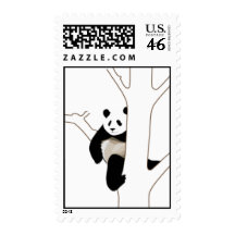 Panda en árbol franqueo