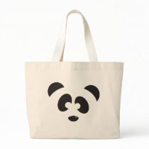 Panda Face Canvas Bag