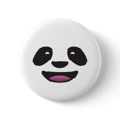 Panda face button by CarbonClothing