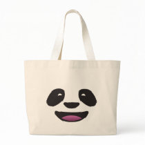 Panda face canvas bags