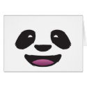 Panda face cards by CarbonClothing Panda face cards