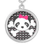 Panda Face & Crossbones Necklace
