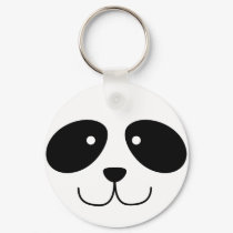 Panda Face Keychain by ellybean Panda Face Keychain