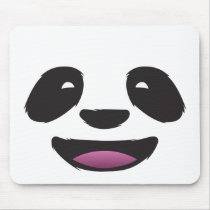 Panda face mouse pad