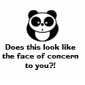 Panda, Face of concern. t-shirts by eternally_me Panda, Face of concern. t-shirts