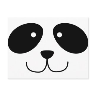 Panda Face Postcard postcard