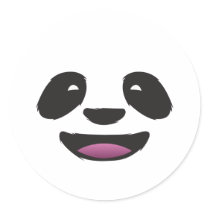 Panda face stickers