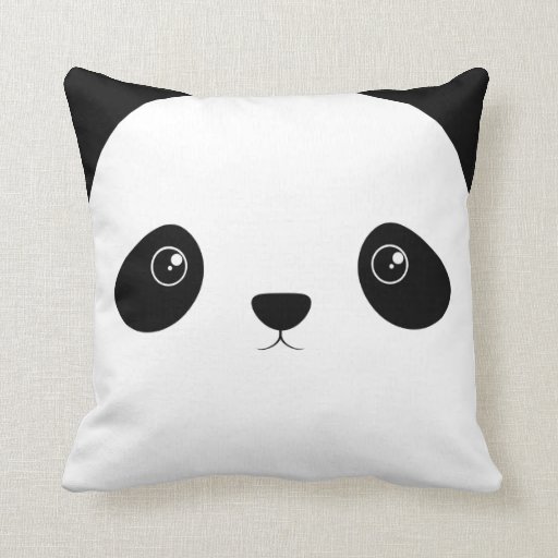 Panda Face Throw Pillow | Zazzle