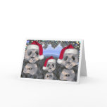 Panda Family Christmas Greeting Card