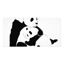 Panda Family Photo Card