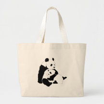 Panda Family Tote Bags