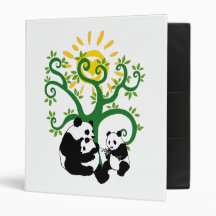 Panda Family Tree 3 Ring Binders