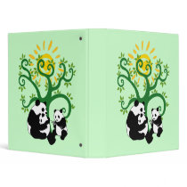 Panda Family Tree Vinyl Binder