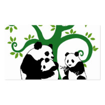 Panda Family Tree Business Card Templates