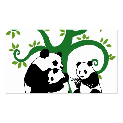 Panda Family Tree Business Card Templates