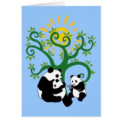 Panda Family Tree Card
