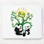 Panda Family Tree Mouse Pad