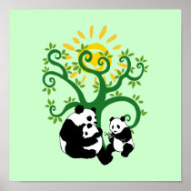 Panda Family Tree Print