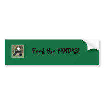 panda, Feed the PANDAS! bumper stickers