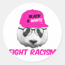 PANDA FIGHT RACISM STICKER