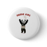 Panda Girl Badminton Pin