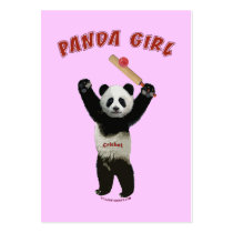 Panda Girl Cricket Business Card Template