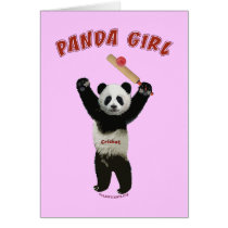 Panda Girl Cricket Card