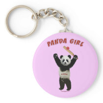 Panda Girl Cricket Keychains