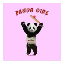 Panda Girl Cricket Posters