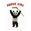 Panda Girl Hockey Bear