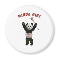 Panda Girl Lacrosse Magnet