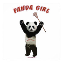 Panda Girl Lacrosse Posters