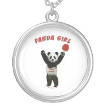 Panda Girl Ping Pong Pendants