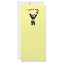 Panda Girl Ping Pong Full Color Rack Card