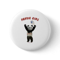 Panda Girl Racquetball Pin