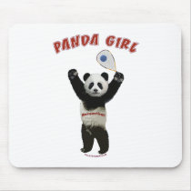 Panda Girl Racquetball Mouse Mats
